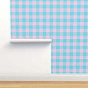 Buffalo Plaid // Cotton Candy (Turquoise & Blush)