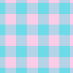 Buffalo Plaid // Cotton Candy (Turquoise & Blush)