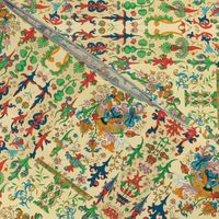 European Medieval Tapestry on Cream