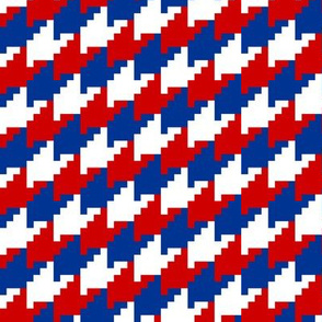 red white blue houndstooth