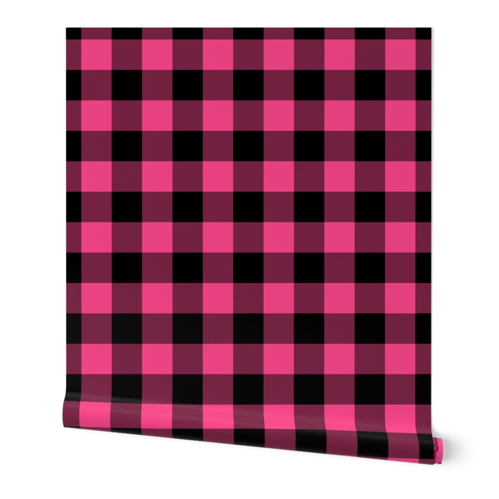 Buffalo Plaid // Magenta & Black