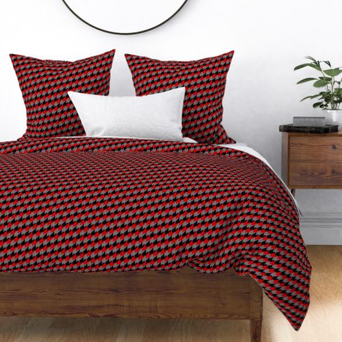 gray black red houndstooth full size