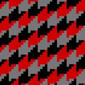 gray black red houndstooth full size