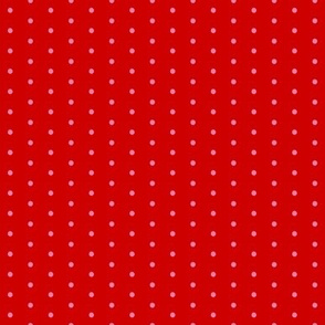 red pink polka dots