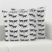 steer black and white feathers and arrows - cattle, cow, farm, cute boho design