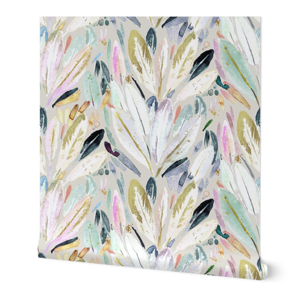 Feather Leaves pastel