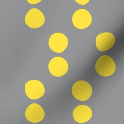 Organic dots vertical rows grey yellow