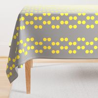 Organic dots vertical rows grey yellow