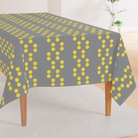 Organic dots vertical rows grey yellow