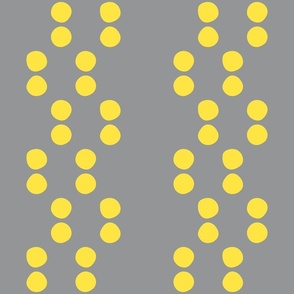 Organic dots vertical rows grey yellow