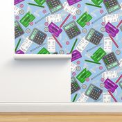 Accounting / Accountant Themed Pattern Blue