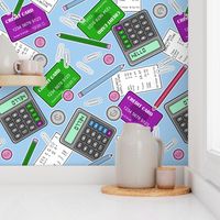 Accounting / Accountant Themed Pattern Blue