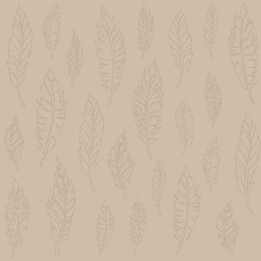 Feathered Stripe Painted Blue Neutral Tan Spoonflower Fabric by the Yard