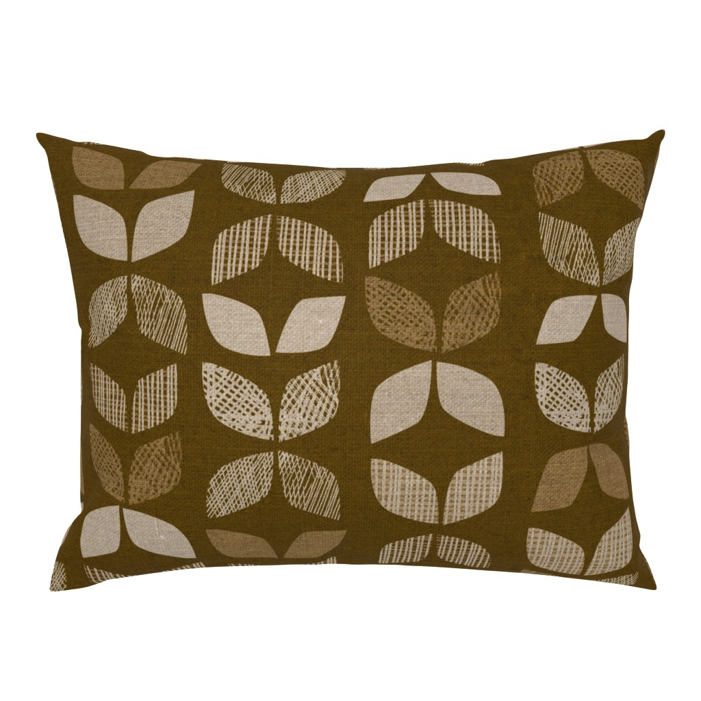 Mid Century Leaves {Brown}