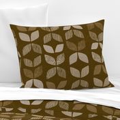 Mid Century Leaves {Brown}