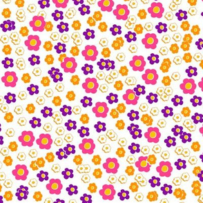 60s daisies white background