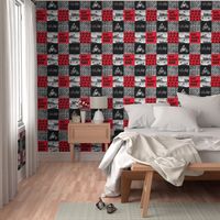 Motocross Patchwork - EAT SLEEP RIDE - red and black C18BS