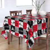 Motocross Patchwork - EAT SLEEP RIDE - red and black C18BS