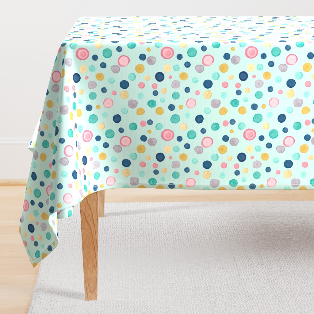 polka dots mint