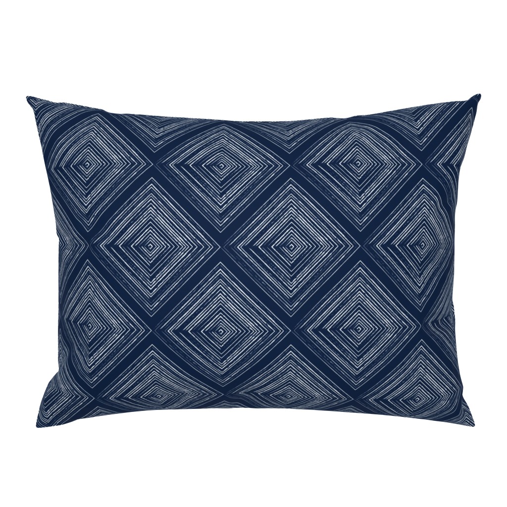 Modern Farmhouse Diamonds Navy White