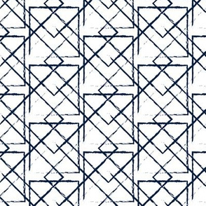 Modern Farmhouse Grid Navy White