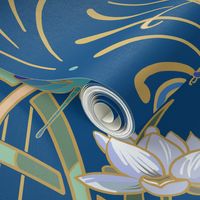 Art Nouveau Dragonflies Small | Classic Blue