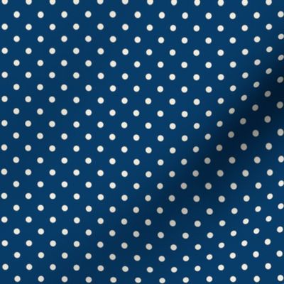Tiny small polka dots classic Blue White
