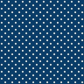 Tiny small polka dots classic Blue White