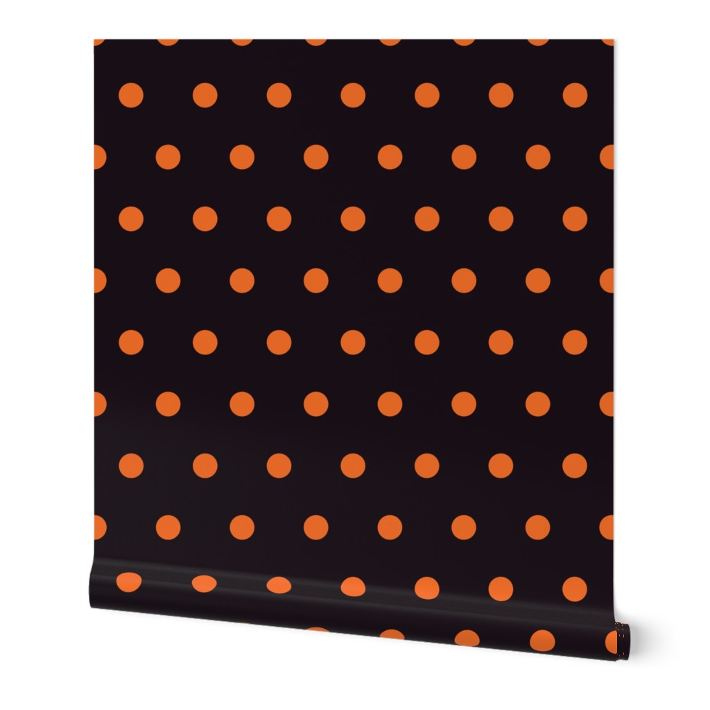 Halloween Polka dots orange black large