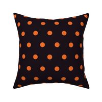Halloween Polka dots orange black large