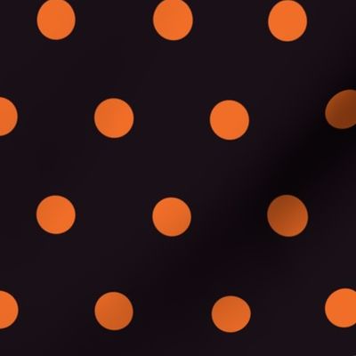 Halloween Polka dots orange black large