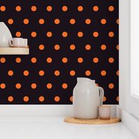 Halloween Polka dots orange black large