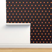 Halloween Polka dots orange black large