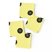 Dressy Black Button Spots on Buttery Yellow