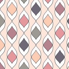 Sunset - Retro Pattern with white