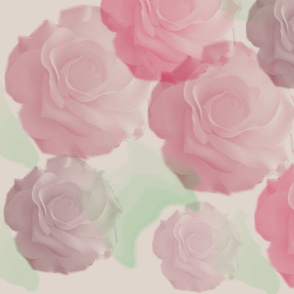 Roses in watercolor style