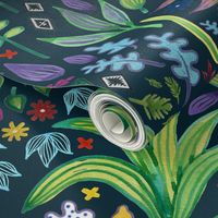 Jungle Flora - watercolour - Large scale