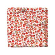 Watercolor Tomatoes polka dot background