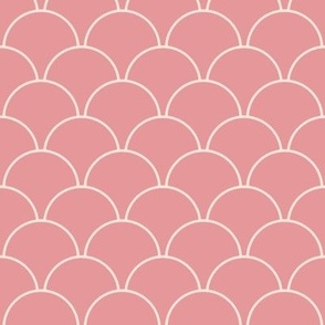 Pink Scales Fabric, Wallpaper and Home Decor