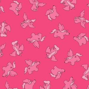Puppy Unicorns co-ordinate - hot pink