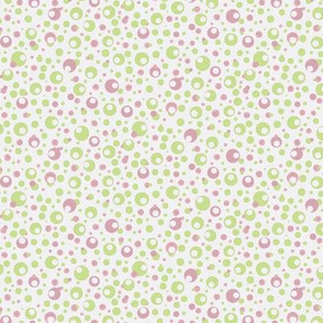 Dots a lot - small green pink white