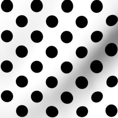 1960_White + Polka Black Dots