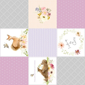 Boho Fabric Panels for Baby Quilts, Baby Quilt Panel, Cute Animal Print  Fabric Panels Set on Sale 