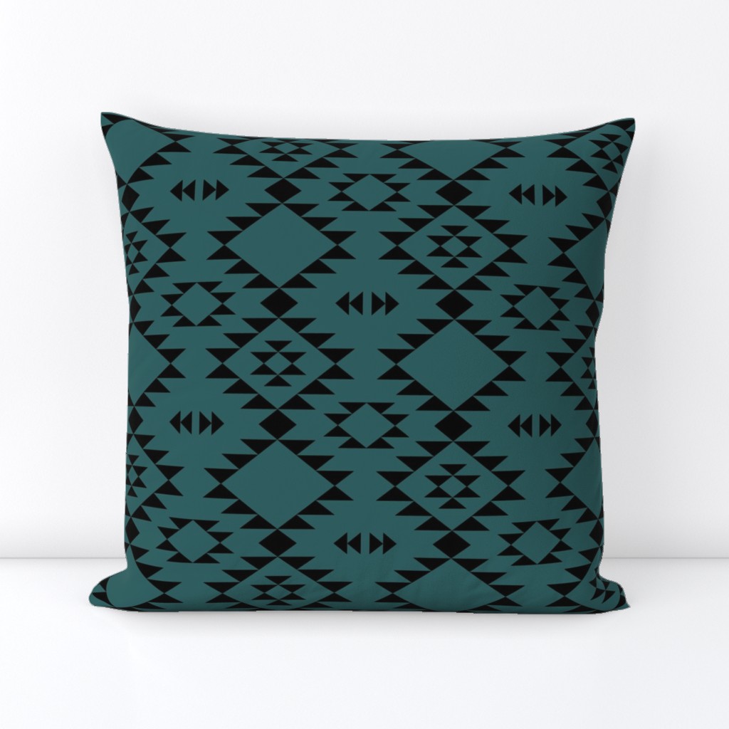 Navajo - Teal Black