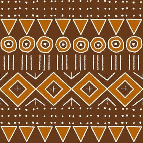 mudcloth 2 in brown and terracotta