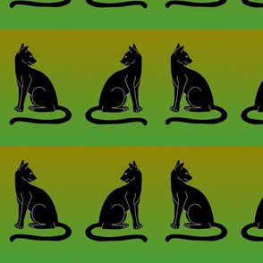 black cat border on green