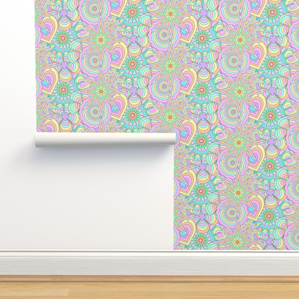 concenric 60's background Wallpaper | Spoonflower