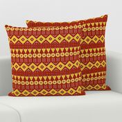 mudcloth style 2 in red and yellow