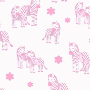 Zebra baby girl pink floral safari jungle animal nursery