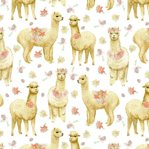 alpaca with flowers (large scale)